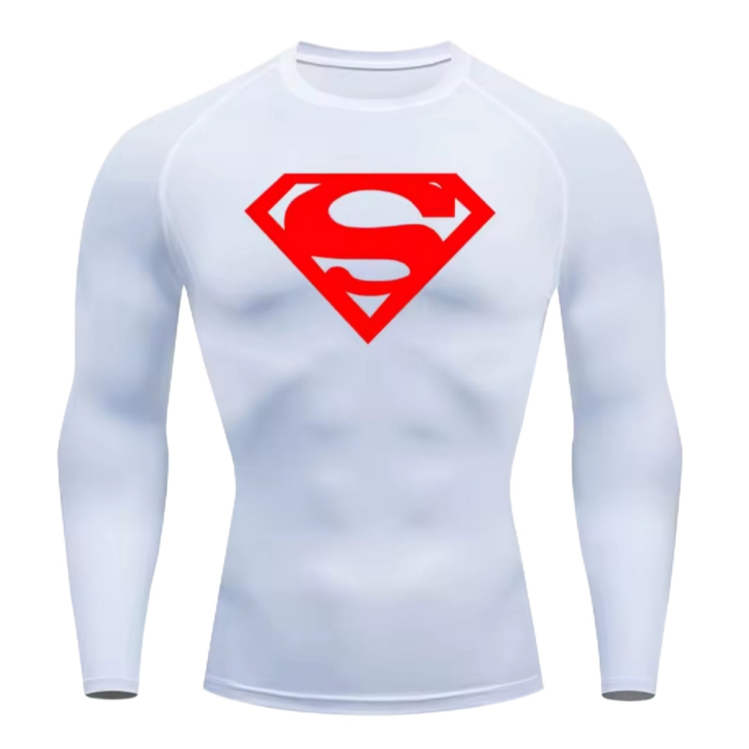 Superman Men’s Compression Rash Guard Long Sleeve
