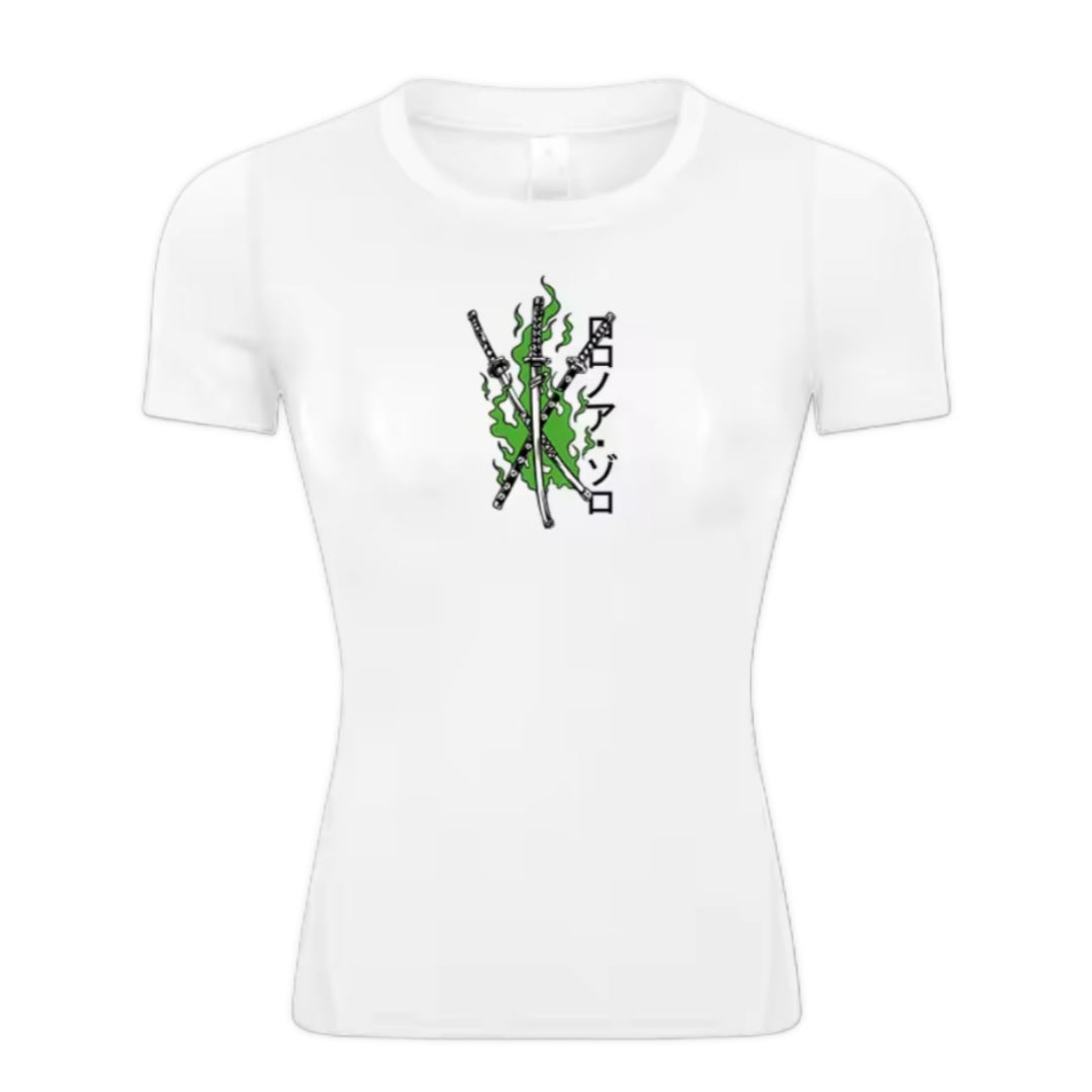 Pirate Hunter Zoro Women’s Compression Rash Guard T-Shirt