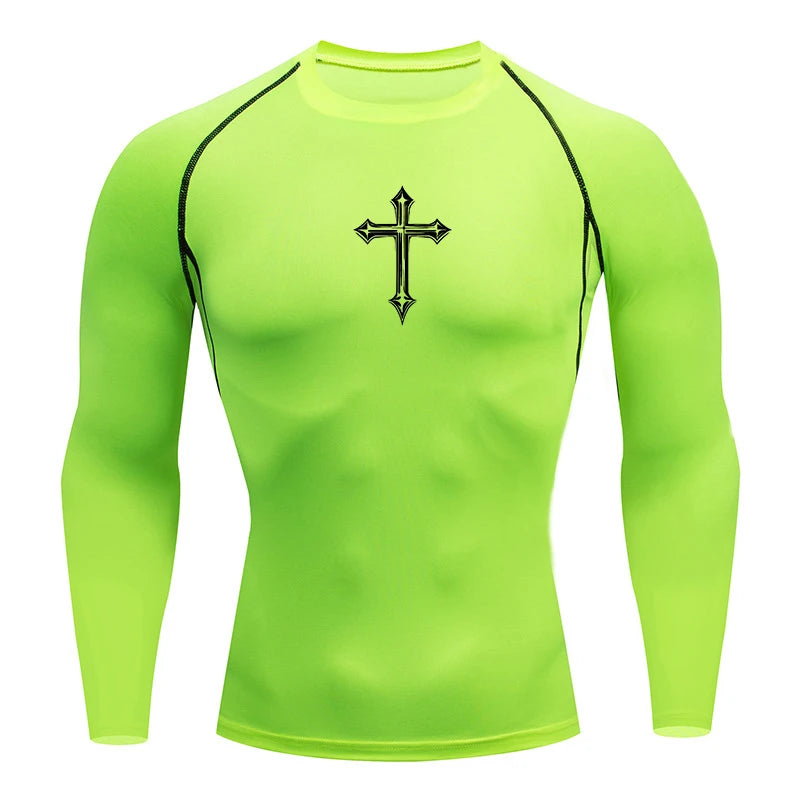 Cross Men’s Compression Rash Guard Long Sleeve