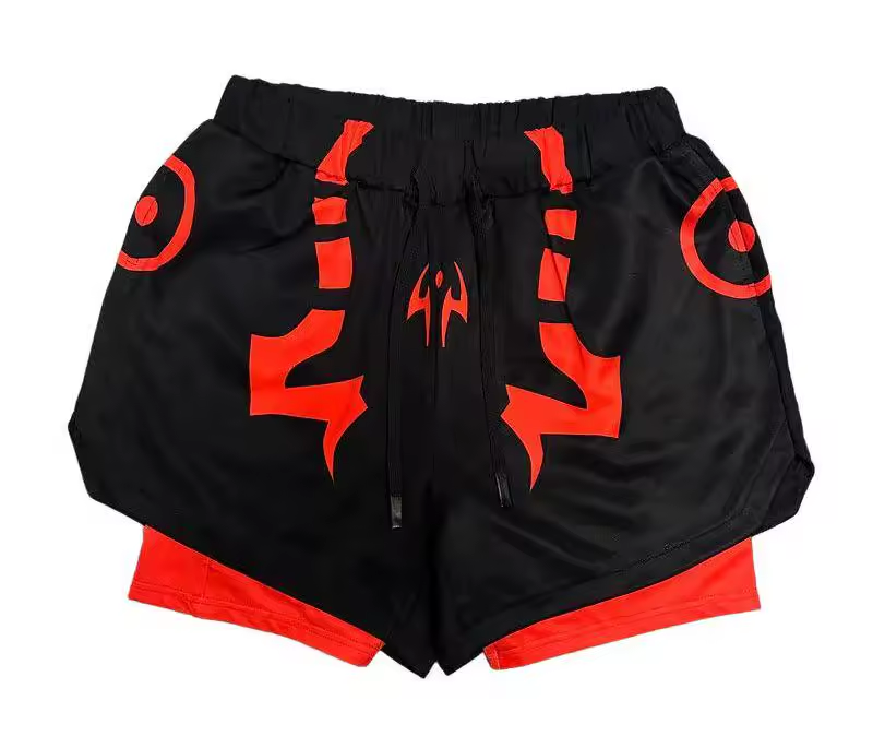 Sukuna Tattoos Men’s 2-in-1 Training Gym Shorts
