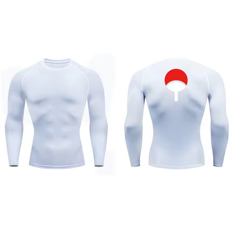Uchiha Men’s Compression Rash Guard Long Sleeve