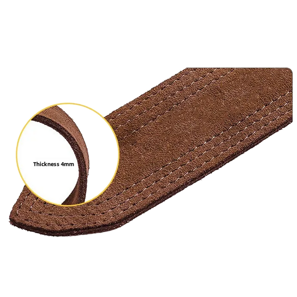 Brown Cowhide Lifting Straps – SBR Weightlifting Straps for Deadlifts & Strength Training