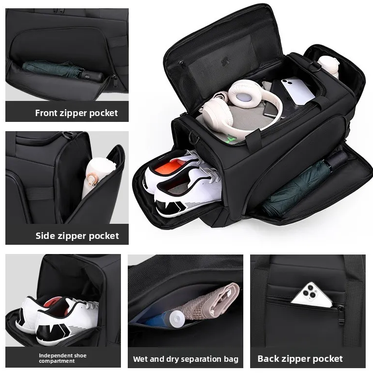 Black Waterproof Gym Bag
