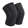 Black 7mm Neoprene Knee Sleeves – Heavy Duty Knee Support for Powerlifting & Strength Training