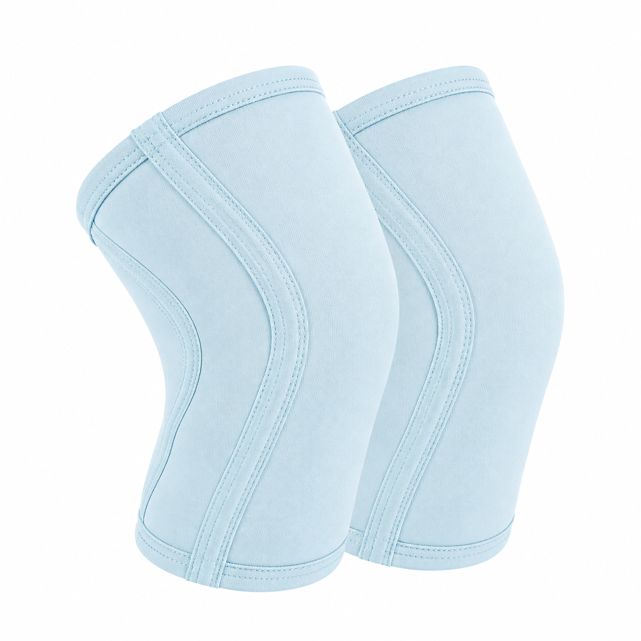 Sky Blue 7mm Neoprene Knee Sleeves – Heavy Duty Knee Support for Powerlifting & Strength Training