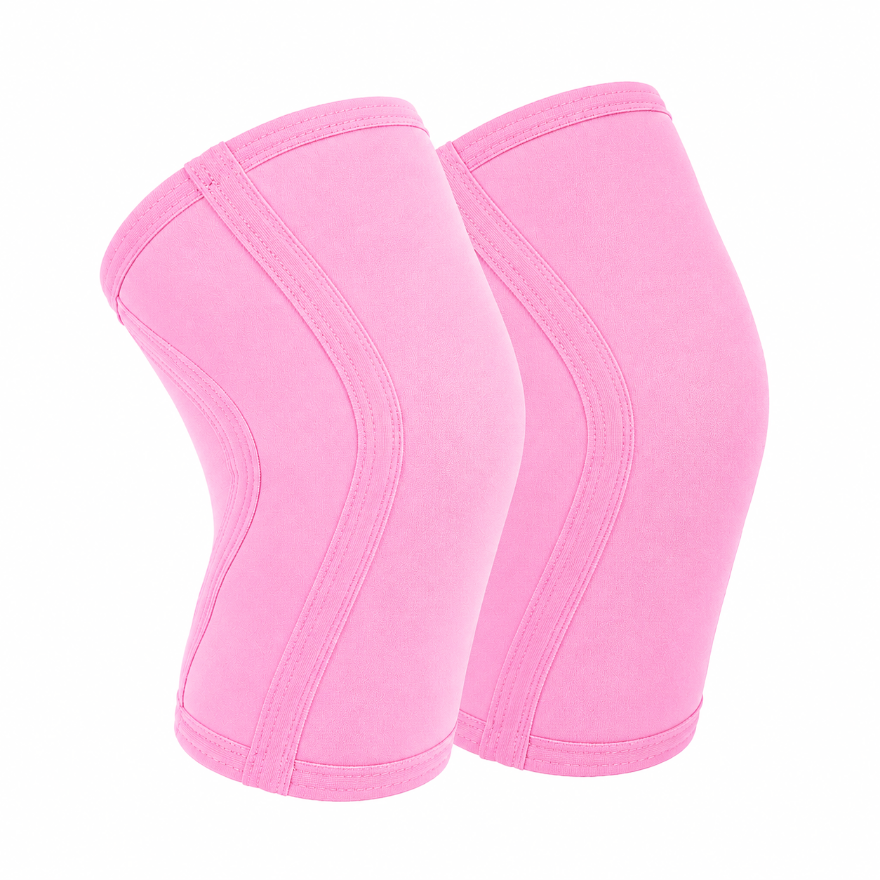Pink 7mm Neoprene Knee Sleeves – Heavy Duty Knee Support for Powerlifting & Strength Training