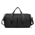 Black Women's Water-Resistant Sports Duffel Bag – Stylish Gym & Travel Bag with Shoe Compartment