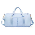 Light Blue Women's Water-Resistant Sports Duffel Bag – Stylish Gym & Travel Bag with Shoe Compartment