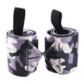Gray Camo Wrist Wraps – Heavy Duty Wrist Support for Weightlifting & Strength Training