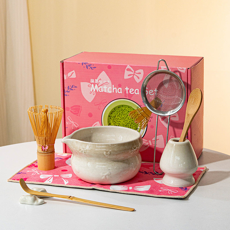 Matcha Set - 8-Piece Gift Kit with Whisk & Chawan