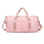 Pink Women's Water-Resistant Sports Duffel Bag – Stylish Gym & Travel Bag with Shoe Compartment