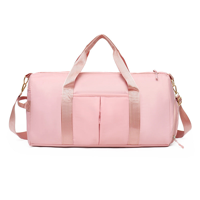 Pink Women's Water-Resistant Sports Duffel Bag – Stylish Gym & Travel Bag with Shoe Compartment