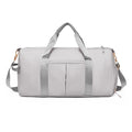 Grey Women's Water-Resistant Sports Duffel Bag – Stylish Gym & Travel Bag with Shoe Compartment