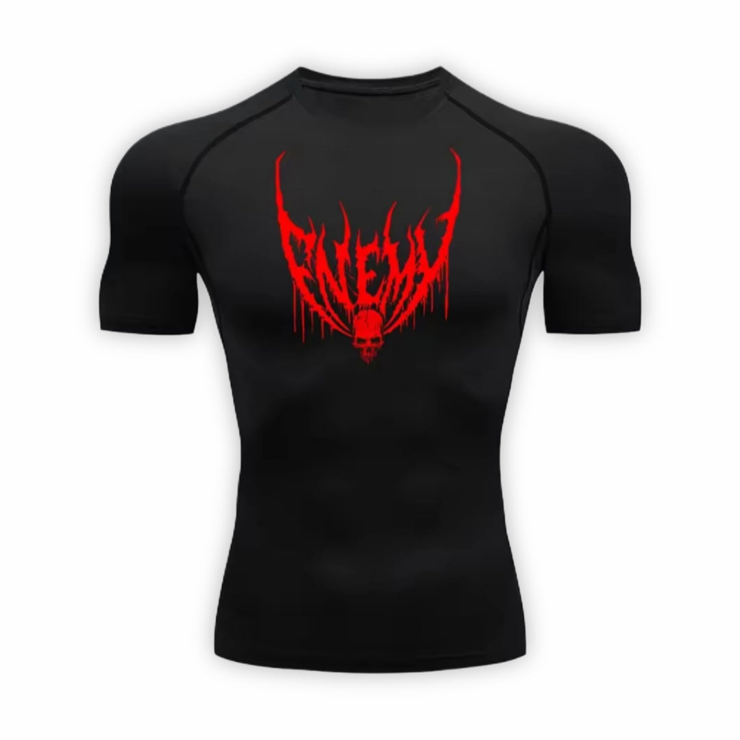 Enemy Compression T-Shirt | Anime Gym Wear | Breathable Workout Shirt
