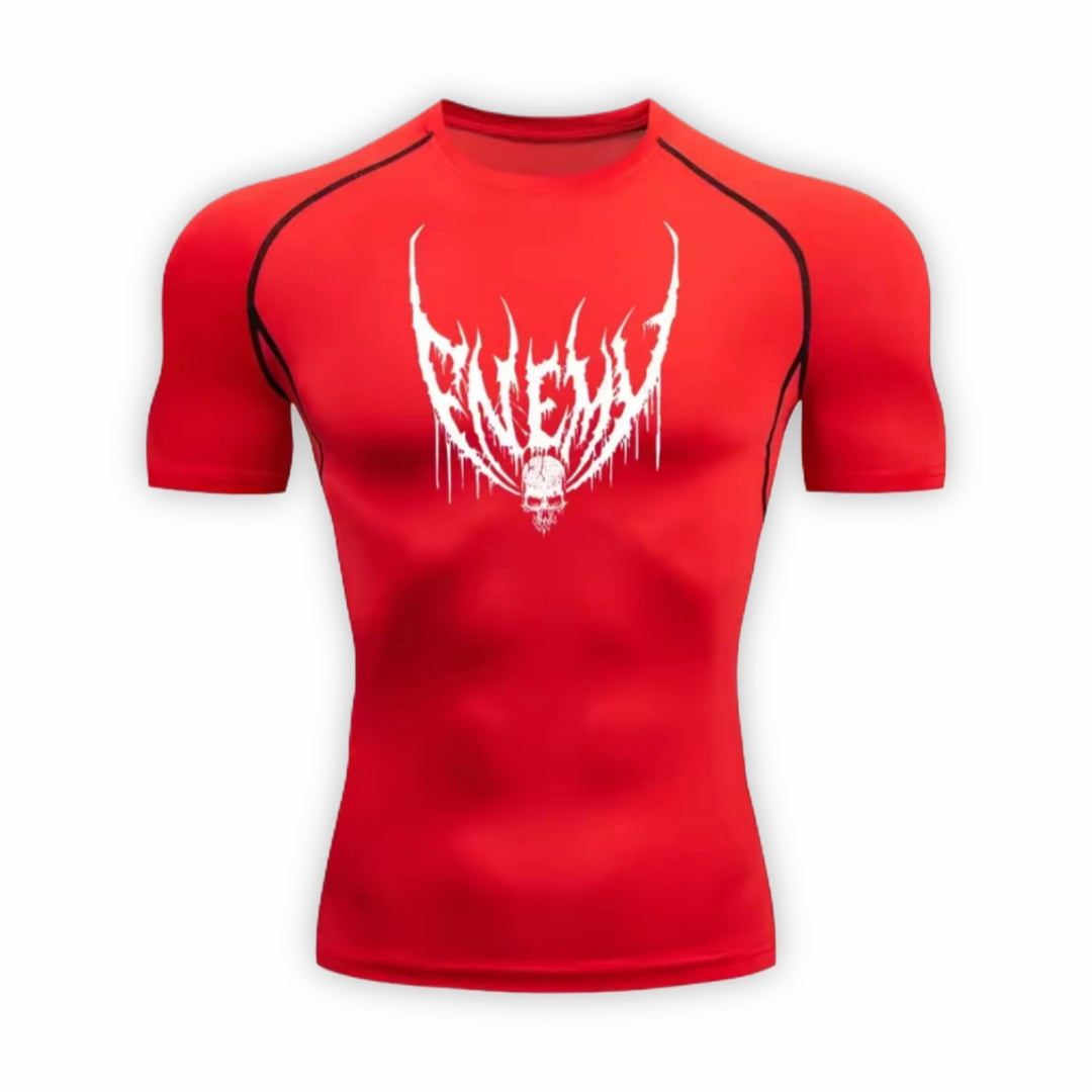 Enemy Compression T-Shirt | Anime Gym Wear | Breathable Workout Shirt