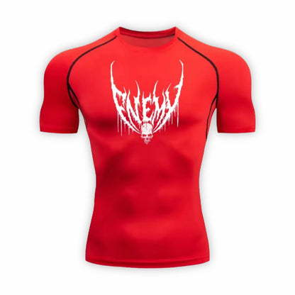Enemy Compression T-Shirt | Anime Gym Wear | Breathable Workout Shirt
