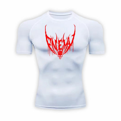 Enemy Compression T-Shirt | Anime Gym Wear | Breathable Workout Shirt