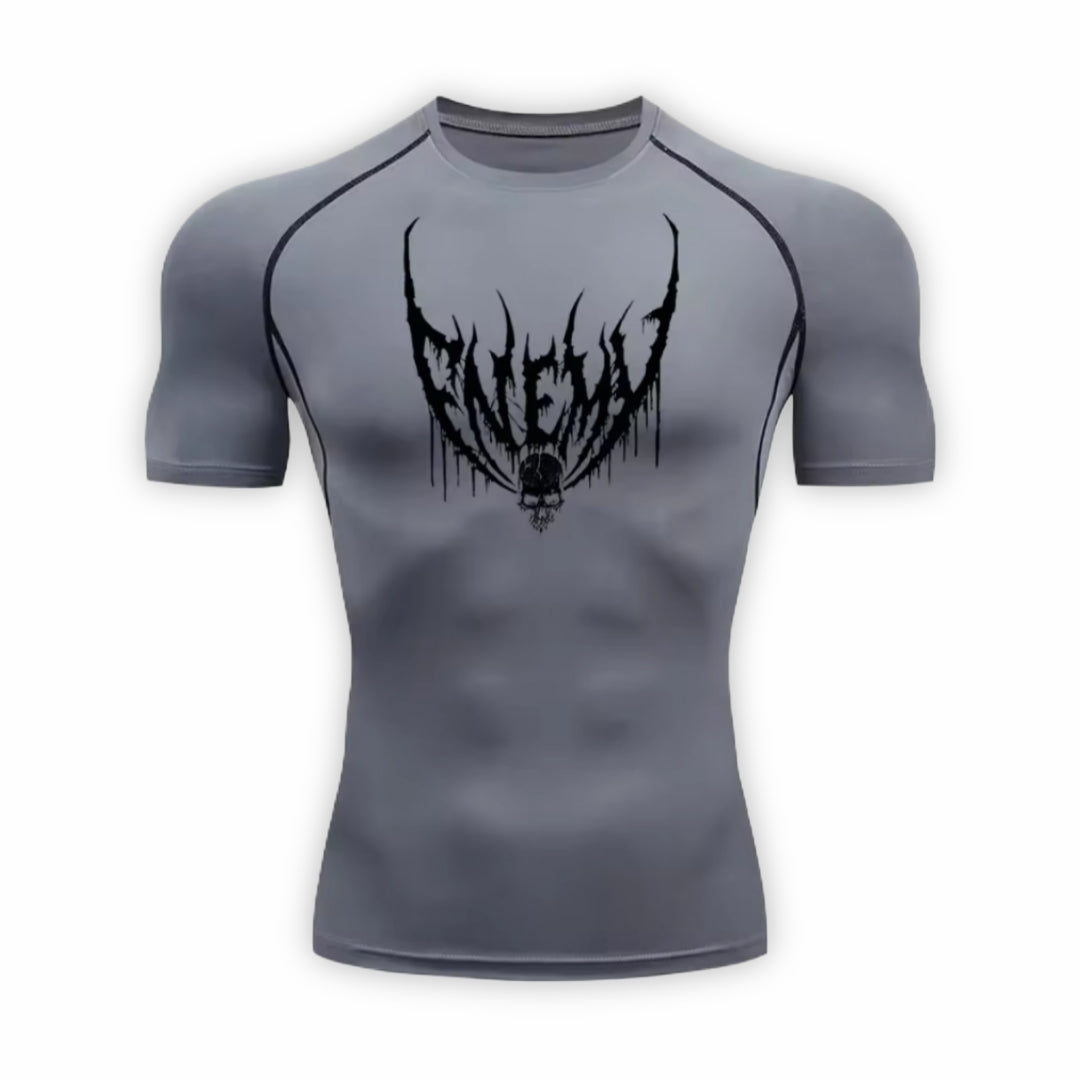 Enemy Compression T-Shirt | Anime Gym Wear | Breathable Workout Shirt