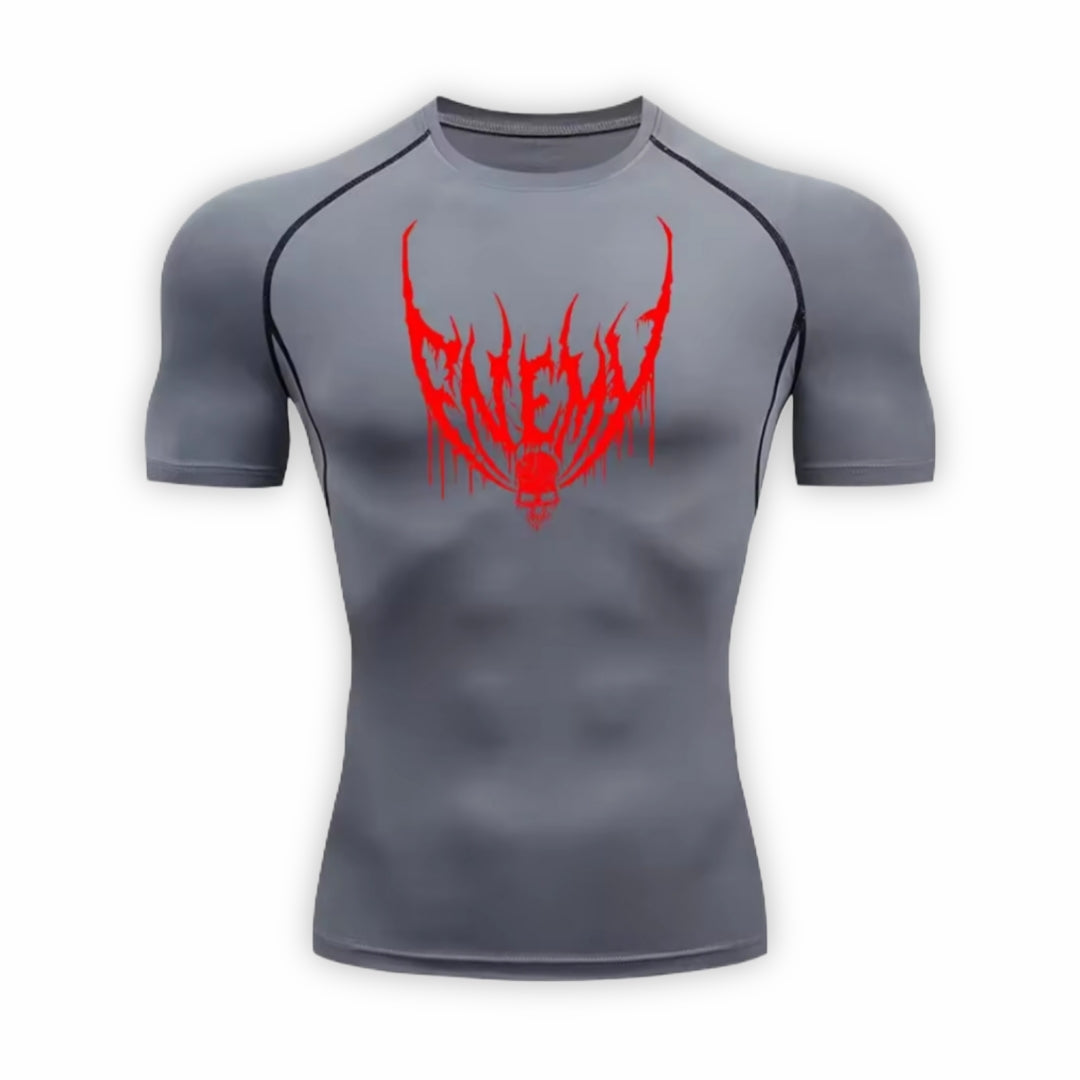 Enemy Compression T-Shirt | Anime Gym Wear | Breathable Workout Shirt