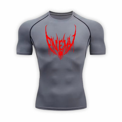 Enemy Compression T-Shirt | Anime Gym Wear | Breathable Workout Shirt