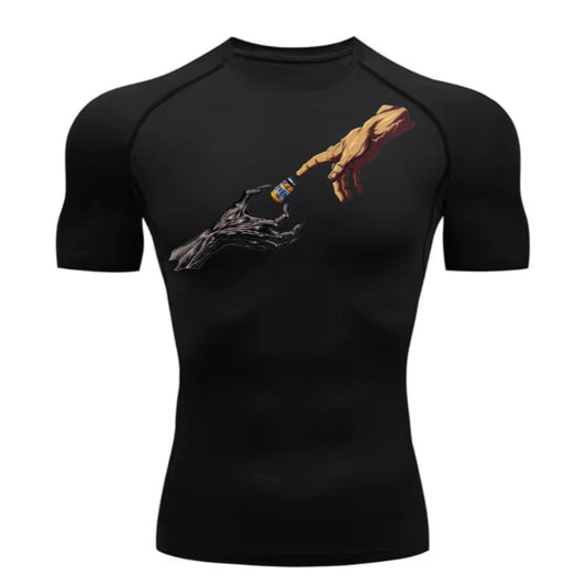 TREN Vial Compression T-Shirt | Anime Gym Wear | Breathable Workout Shirt