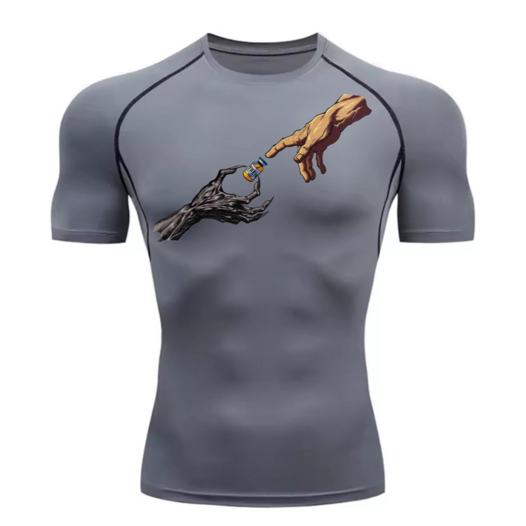 TREN Vial Compression T-Shirt | Anime Gym Wear | Breathable Workout Shirt