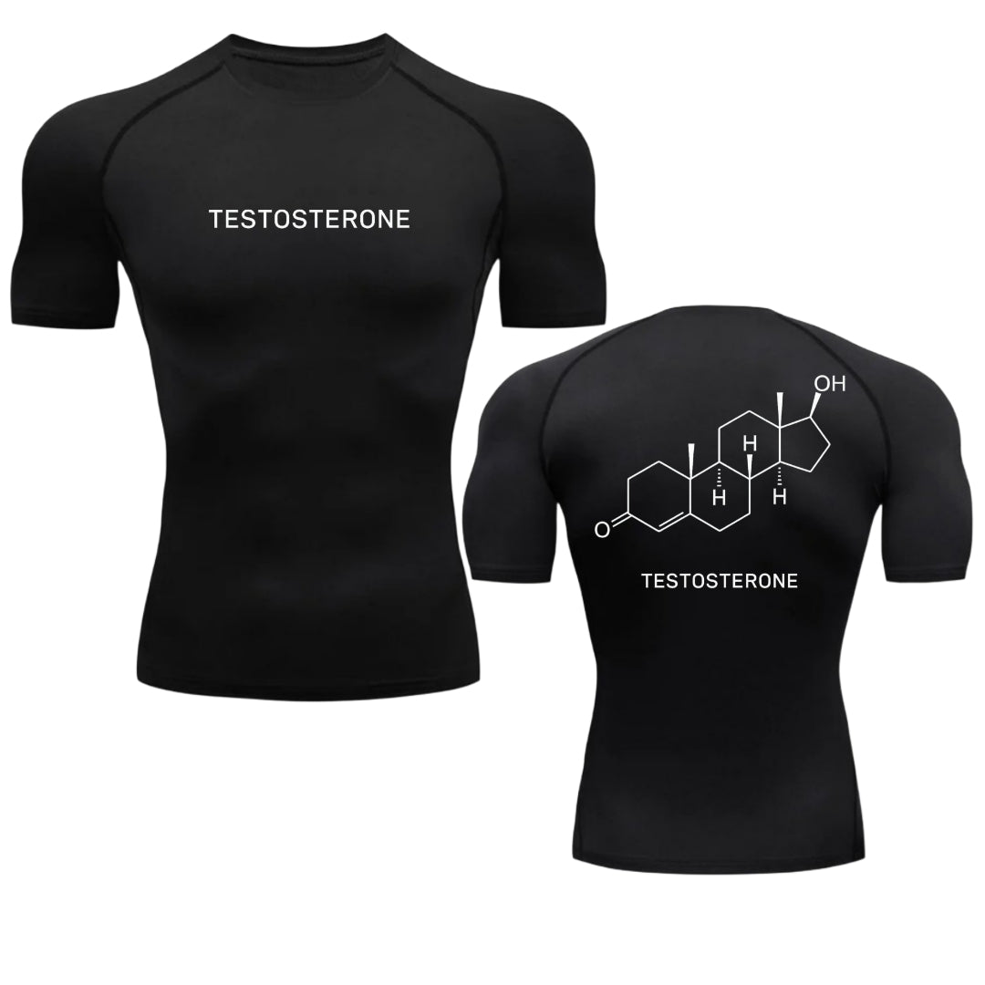 TEST Formula Compression T-Shirt — Gym Wear with Powerful Molecule Design