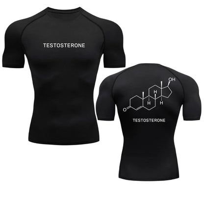 TEST Formula Compression T-Shirt — Gym Wear with Powerful Molecule Design