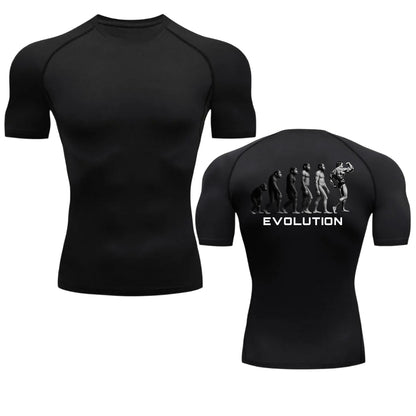 EVOLUTION Compression T-Shirt | Gym Progress Design | Performance Fit