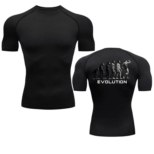 EVOLUTION Compression T-Shirt | Gym Progress Design | Performance Fit