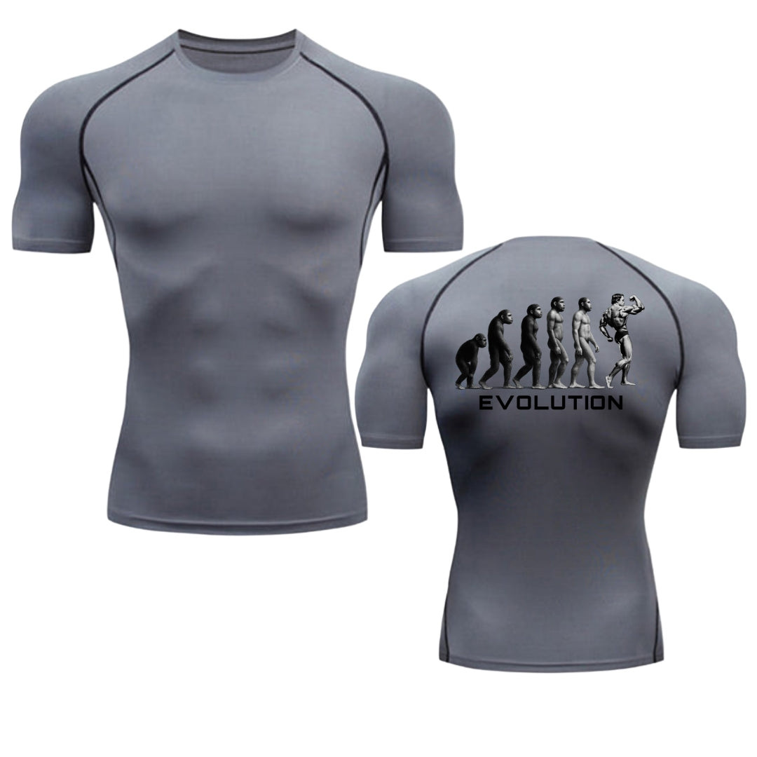 EVOLUTION Compression T-Shirt | Gym Progress Design | Performance Fit