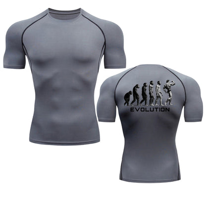 EVOLUTION Compression T-Shirt | Gym Progress Design | Performance Fit