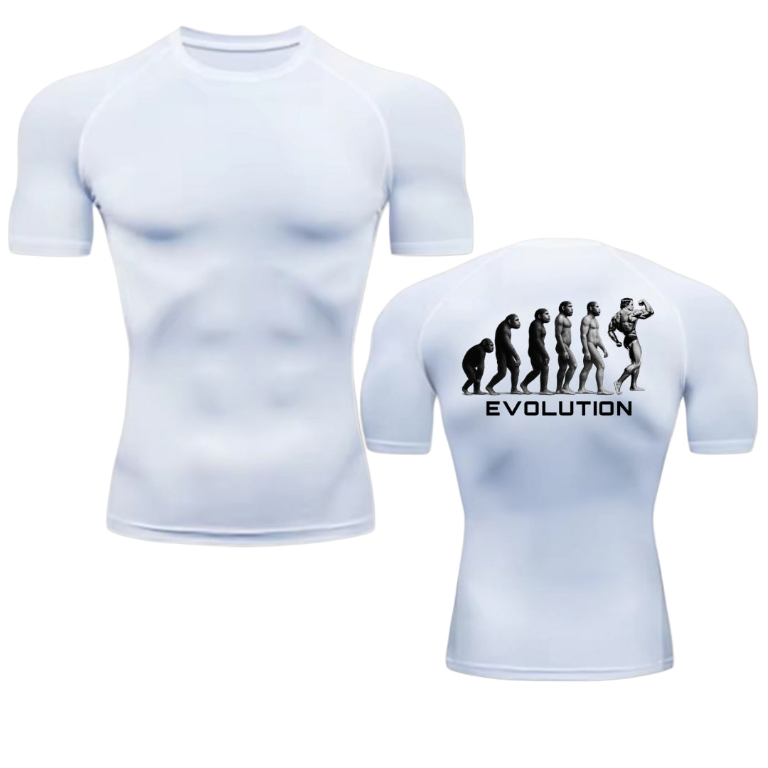 EVOLUTION Compression T-Shirt | Gym Progress Design | Performance Fit