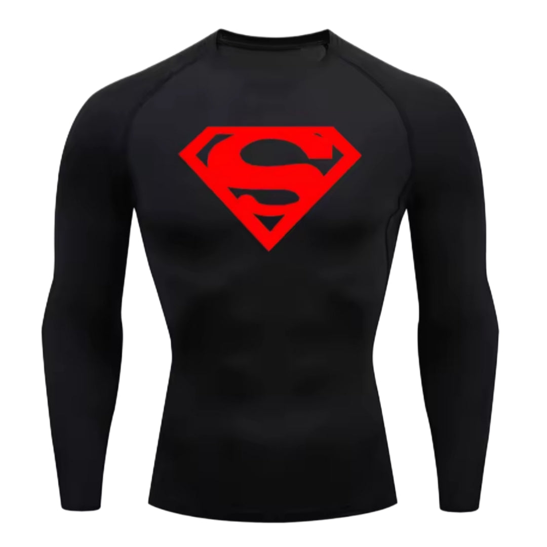 Superman Men’s Compression Rash Guard Long Sleeve