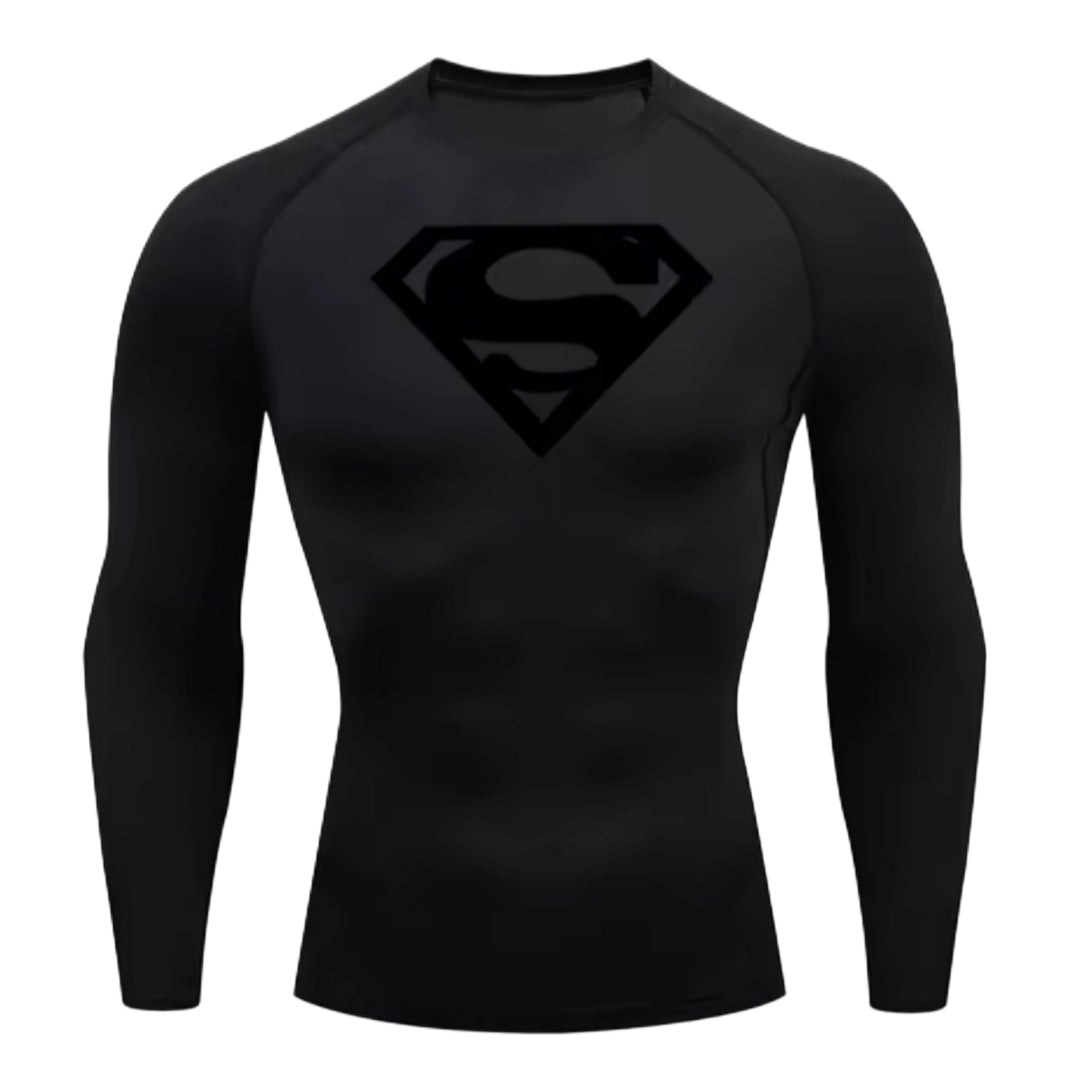 Superman Men’s Compression Rash Guard Long Sleeve