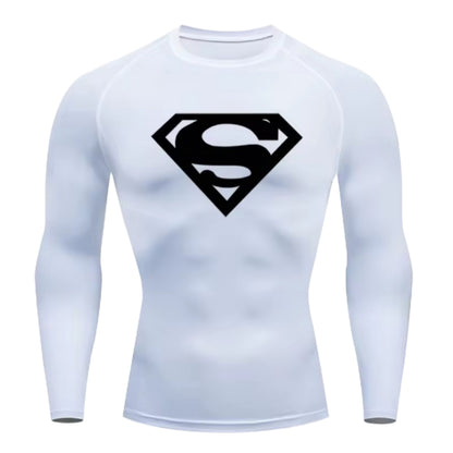 Superman Men’s Compression Rash Guard Long Sleeve