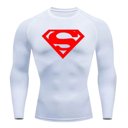 Superman Men’s Compression Rash Guard Long Sleeve