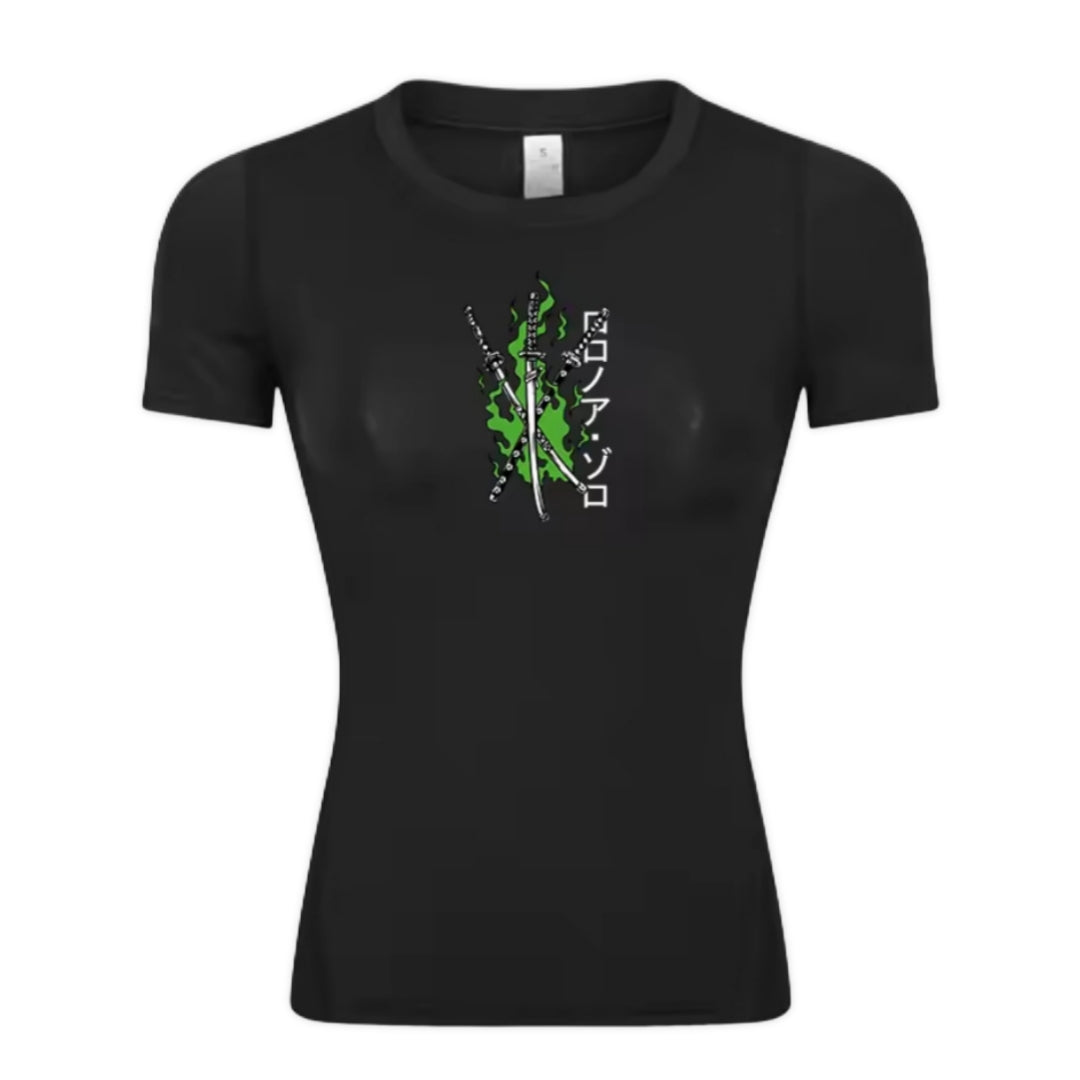 Pirate Hunter Zoro Women’s Compression Rash Guard T-Shirt