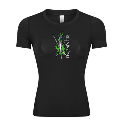 Pirate Hunter Zoro Women’s Compression Rash Guard T-Shirt