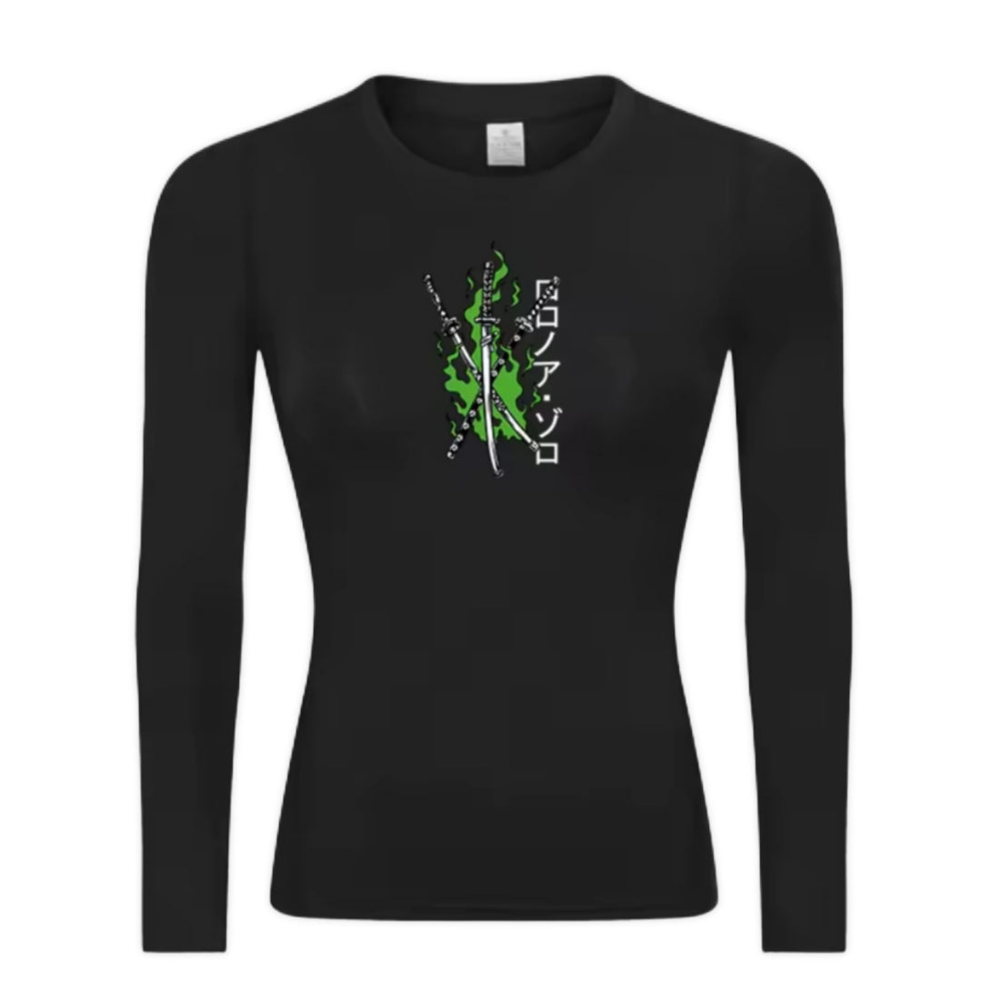 Pirate Hunter Zoro Women’s Compression Rash Guard Long Sleeve