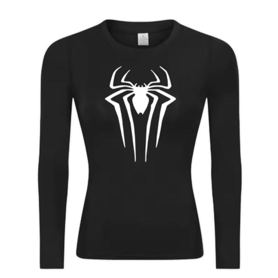 Spider-Man Women’s Compression Rash Guard Long Sleeve