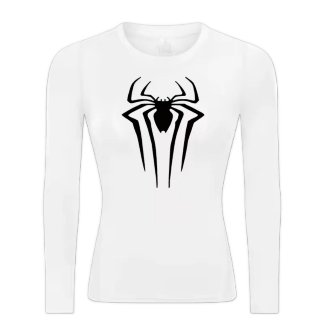 Spider-Man Women’s Compression Rash Guard Long Sleeve