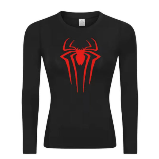 Spider-Man Women’s Compression Rash Guard Long Sleeve