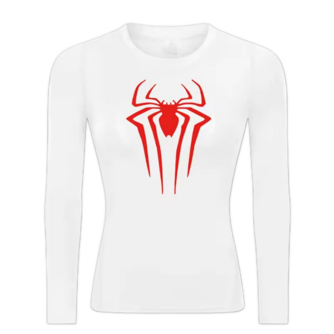 Spider-Man Women’s Compression Rash Guard Long Sleeve