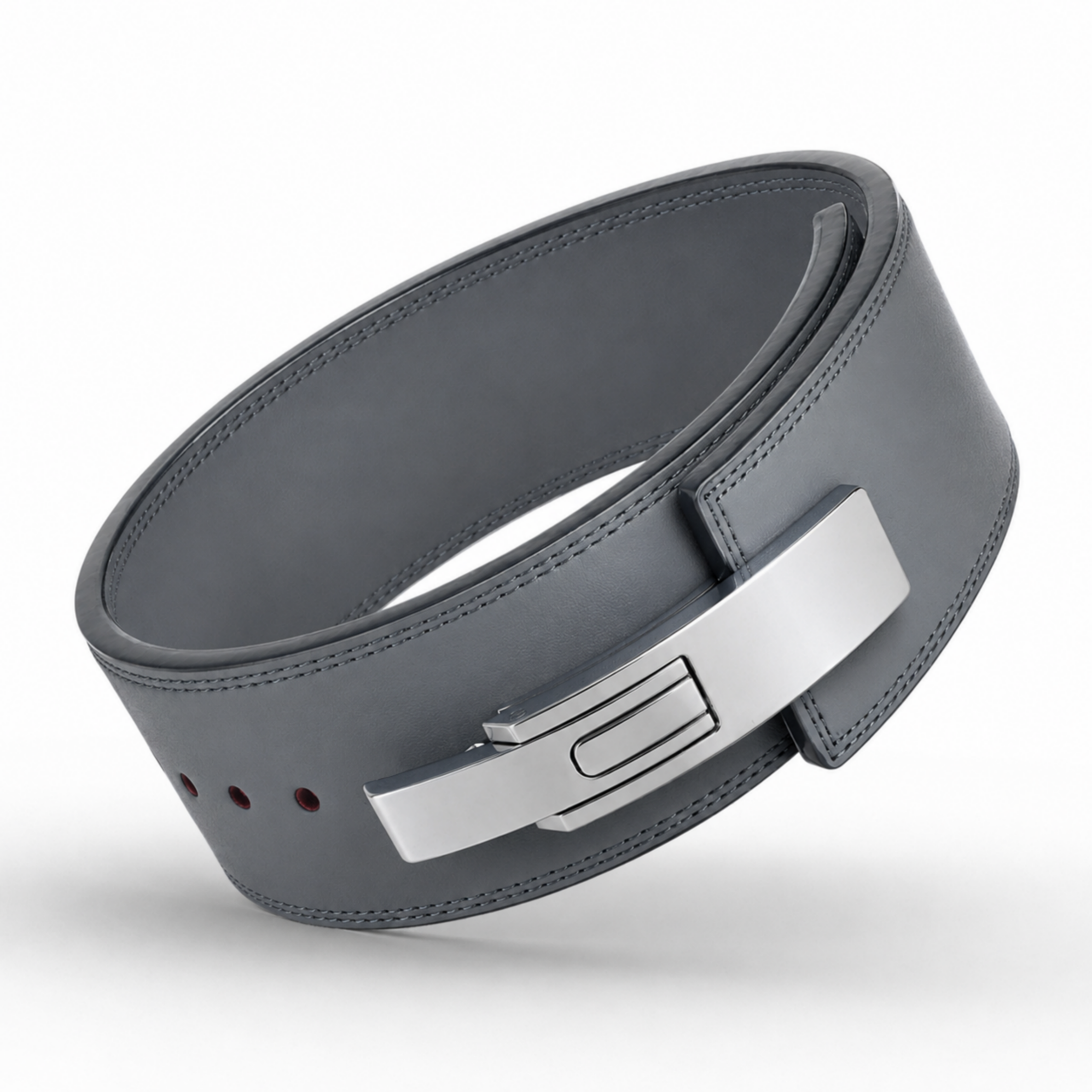 Grey Leather Lever Belt – Premium 10mm Genuine Leather Weightlifting Belt