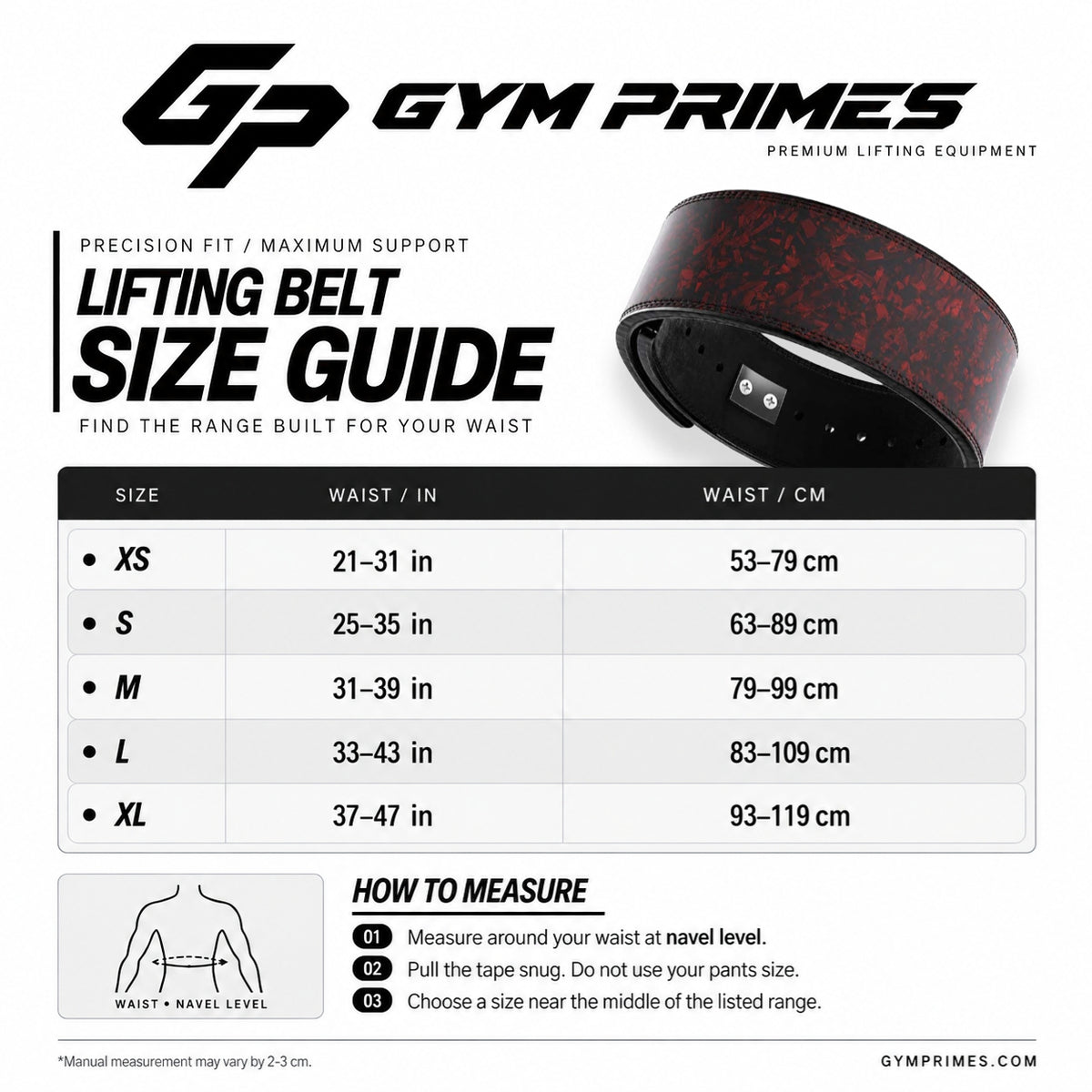 Red Forged Carbon Lever Belt