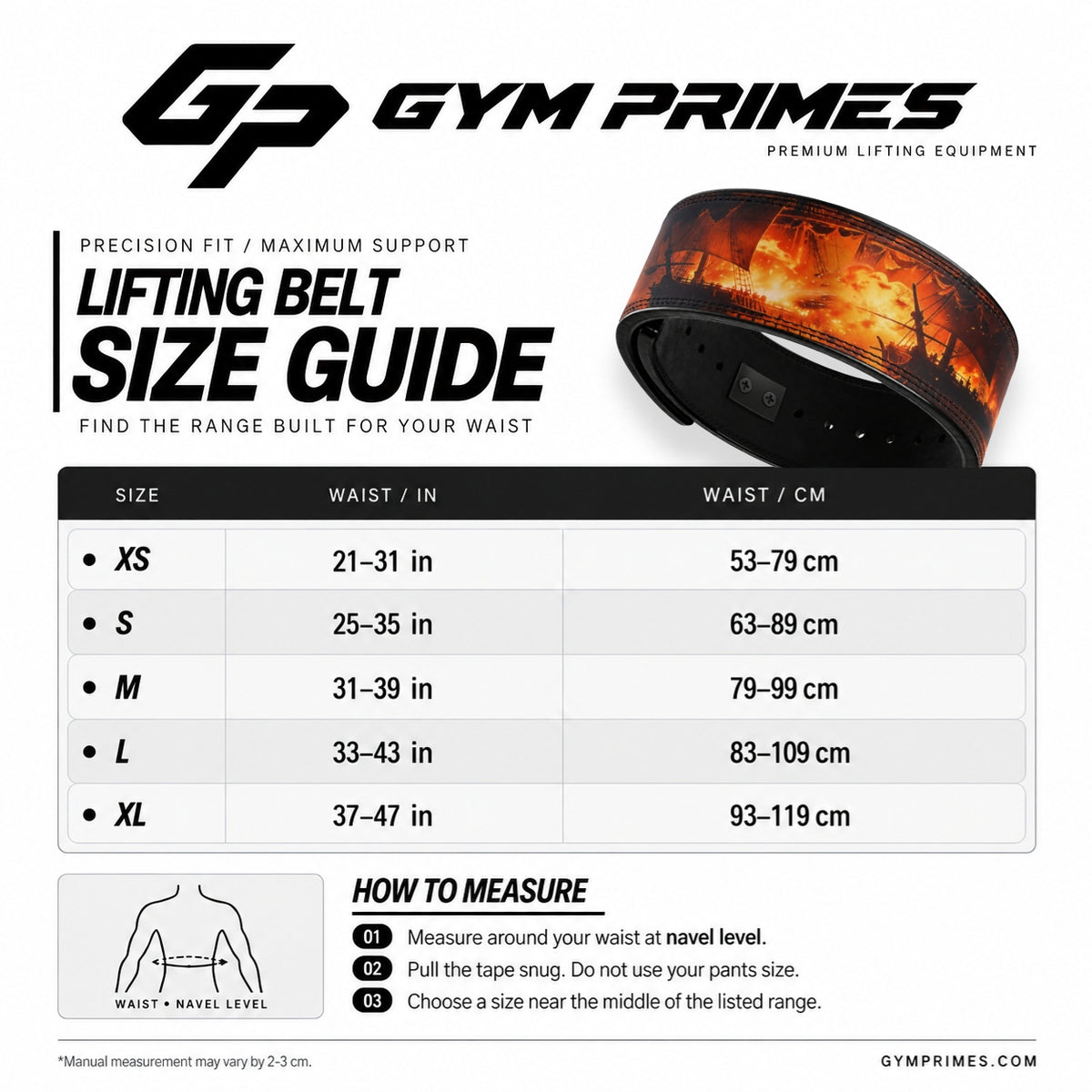 Burning Ships Leather Lever Belt