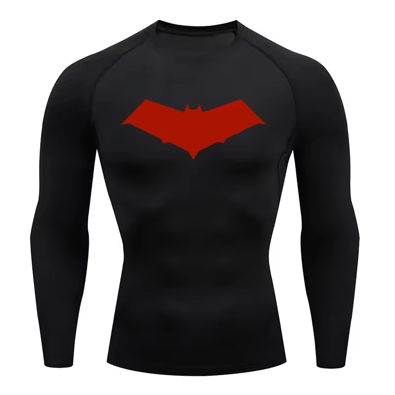 Red Hood | Jason Todd | Compression Long Sleeve | Gym Wear | Breathable Workout Shirt