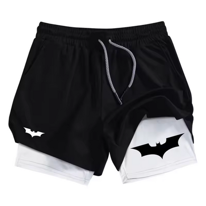 Batman Gym Shorts | Two‑Layer Gym Shorts | Breathable Performance Shorts