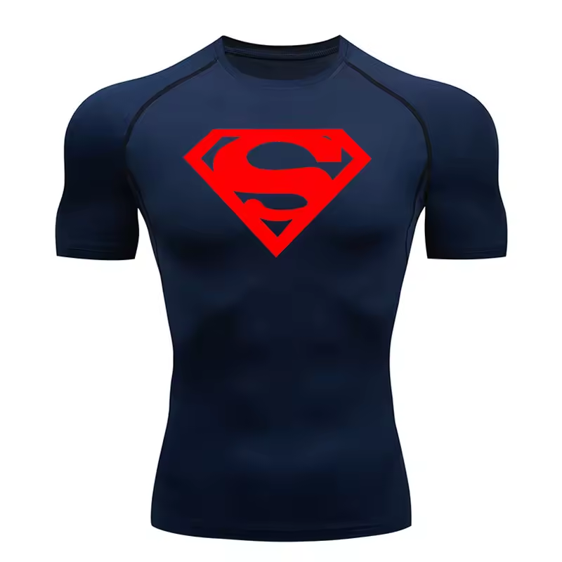 Superman Men’s Compression Rash Guard T-Shirt